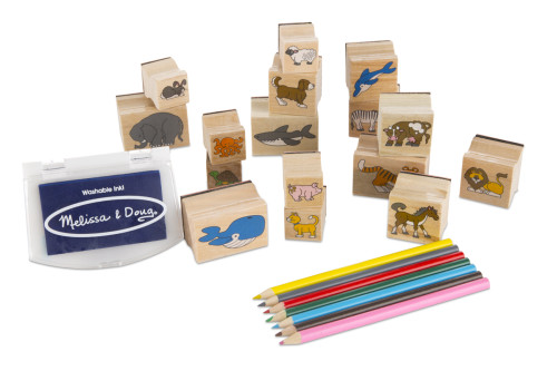 Melissa & Doug, Stämpelset, Djur