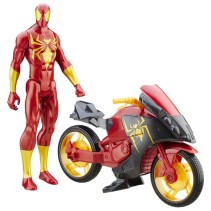 Spiderman, Iron Spider Titan Hero med Repulsor Cycle, 30 cm
