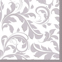 Elegant Silver, Servett, 33×33 cm, 16 st