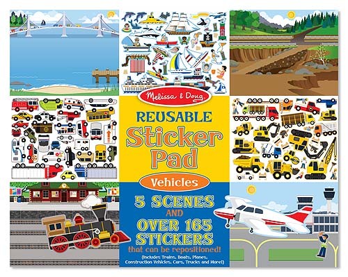 Melissa & Doug, Återanvändbara stickers, Fordon