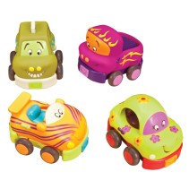 B.Toys, Wheeeee-ls, Pull-back Bilar 4 st