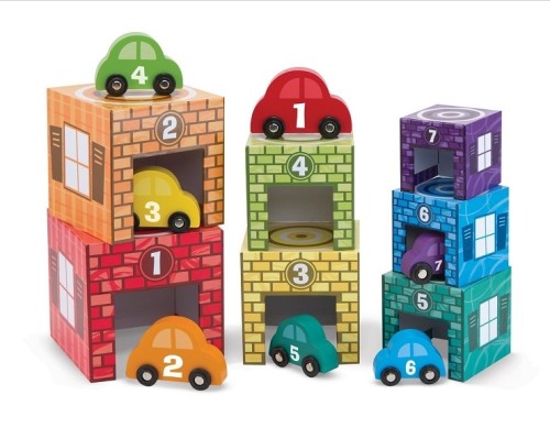 Melissa & Doug, Sorterings & Byggklossar Garage & Bilar