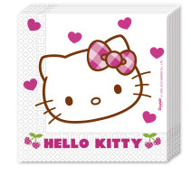 Hello Kitty, Servetter 33×33 cm, 20 st
