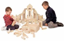 Melissa & Doug, Stora träklossar, 60 st