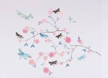 Djeco, 3D Wall-Stickers Träd med fjärilar