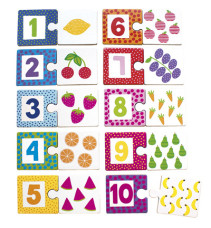 Jabadabado, 1-10 Pussel i trä