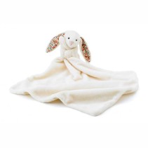 Jellycat, Bashful Blossom Vit Kanin Snuttefilt