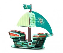Djeco, Pirate Boat 3D