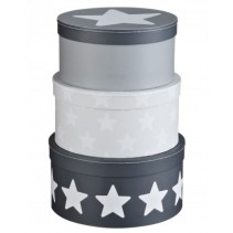Kids Concept, Pappbox Star, 3-set, Svart