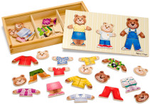 Melissa & Doug, Puzzle, Wooden Bear Family Dress-Up