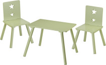 Kids Concept, Bord + Stolar, Grön, Paket