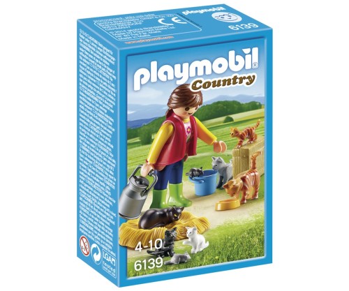 Playmobil Country, Kvinna med kattfamilj