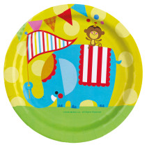 Fisher Price Cirkus, Tallrik, 23 cm, 8 st