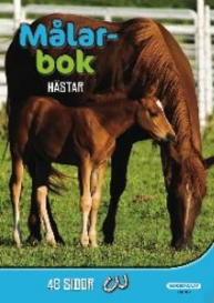 Hästar målarbok, 48 sid