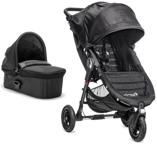 Baby Jogger, Sittvagn, City Mini GT Single, Black/Black + Pram Deluxe, Black, Paket
