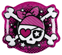 Pink Pirate, Figurformad Tallrik, 6 st