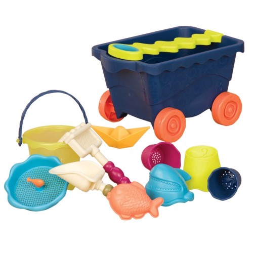 B.Toys, Wavy-Wagon, Dragvagn Med Sandleksaker