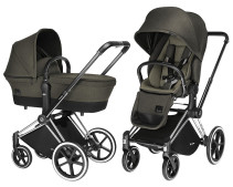 Cybex Priam 2016, Duovagn, Chrome chassi/Trekking, Olive Khaki, Paket