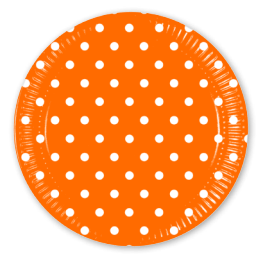 Tallrik 23 cm, Orange, 8 st