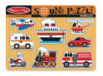 Melissa & Doug, Fordon Ljud Pussel 8 bitar