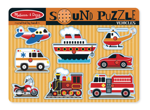 Melissa & Doug, Fordon Ljud Pussel 8 bitar