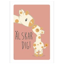 Studio Circus, Affisch Giraff Älskar Dig! 21×30 cm