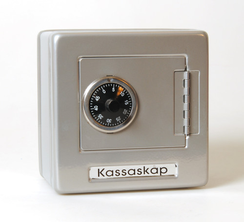 Kassaskåp metall silver