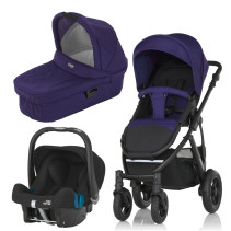 Britax, Smile 2, Duovagn, Mineral Purple + Britax Baby Safe Plus SHR II, 2016, Paket