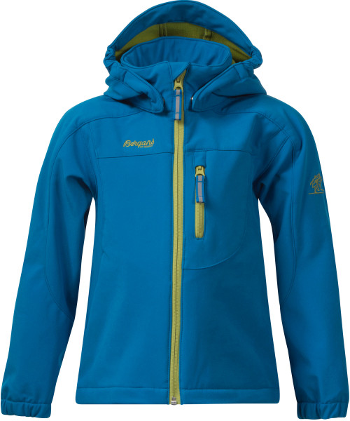 Bergans, Softshelljacka, Reine, Light Sea Blue/Lime