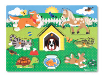 Melissa & Doug, Knoppussel, Husdjur 8 bitar