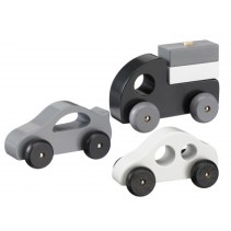 Kids Concept, Träbilar 3-set Svart
