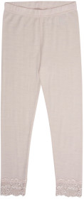 Hust & Claire, Leggings m. spets, Ull, Rose melange