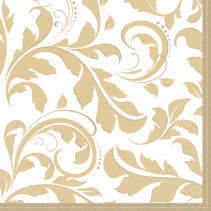 Elegant Guld, Servett, 33×33 cm, 16 st