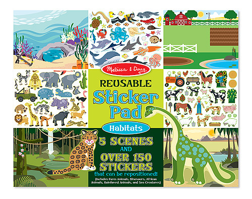 Melissa & Doug, Återanvändbara stickers, Djur
