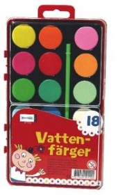 Vattenfärger 18 st.