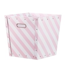 Kids Concept, Förvaringsbox, randig rosa
