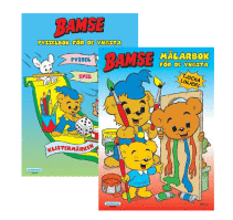 Bamse, Målarbok och pysselbok med klistermärken för de yngsta, 24+24 sidor