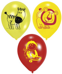 Safari, Ballonger, 20 cm, 6 st