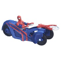 Spiderman, Spider Man With Streetside Racer, Skala 15 cm
