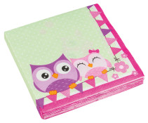 Happy Owl, Servett, 33×33 cm, 20 st
