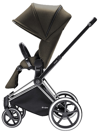 Cybex Priam 2016, Sittvagn, Svart chassi/Trekking, Olive Khaki, Paket