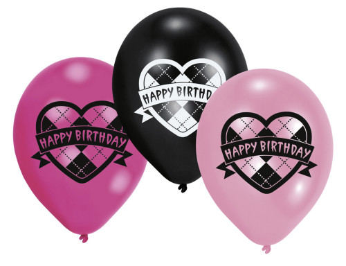 Happy Birthday, Ballonger, 20 cm, 6 st
