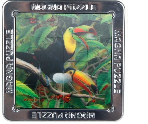 3D Magna Pussel, Papegojor 16 bitar