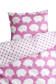 Färg & Form, LAMM, Påslakanset, Spjälsäng, Rosa