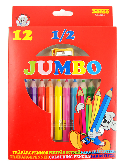 Färgpennor 1/2 Jumbo, 12 st