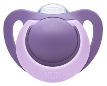 NUK, Genius, Napp, Silikon, 6-18 mån, 1-pack, Lila