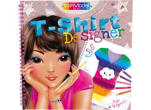 TOPModel, T-shirt design målarbok