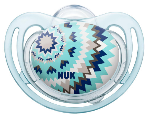 NUK, First Choice, Napp strl 2, Silikon, 1-pack, Freestyle, Zickzack mönster
