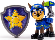 Paw Patrol, Action Pack Pup & Badge, Chase med blå/grön hjälm