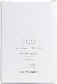 Färg & Form, Lakan, Spjälsäng, Eco, Vit